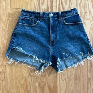 Medium/dark wash abercrombie jean shorts